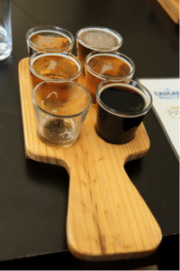 Taste testing at the Cascade Brewery