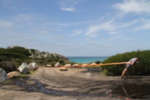 I thought i'd check the rock before we winched off it.