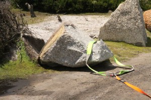 Looks like that rock wasn't strong enough for a 5 Tonne truck.